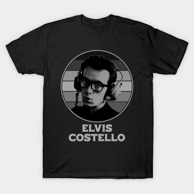 retro Elvis Costello T-Shirt by Gummy Store